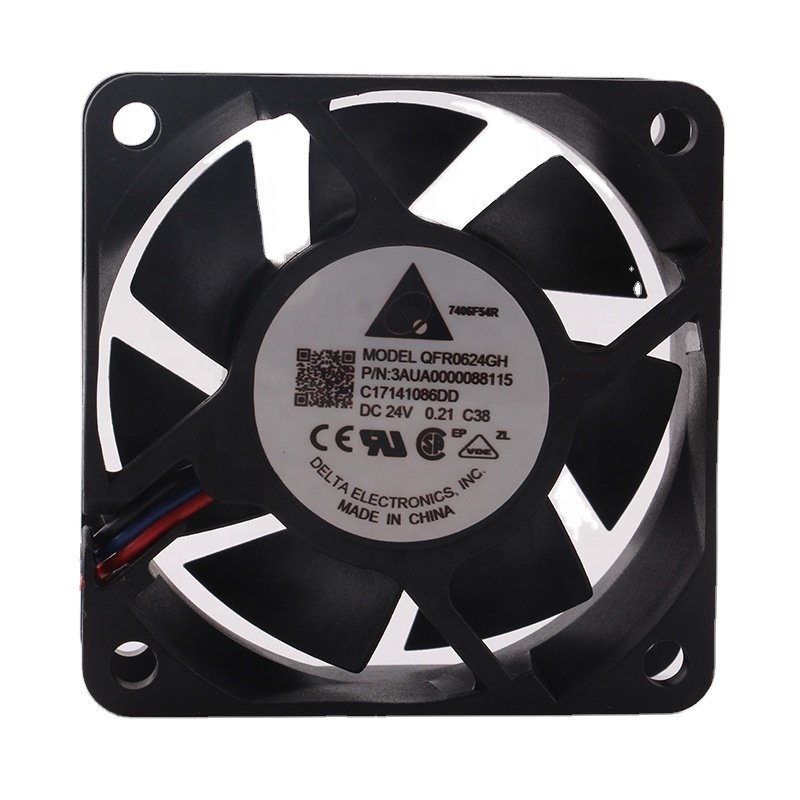 New Delta 12V.48V DC24V 0.21A EC AC 60X60X25MM 6025 6cm Frequency Converter Double Ball Control Cabinet QFR0624GH Cooling Fan